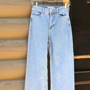 Zara high waist wide leg jeans